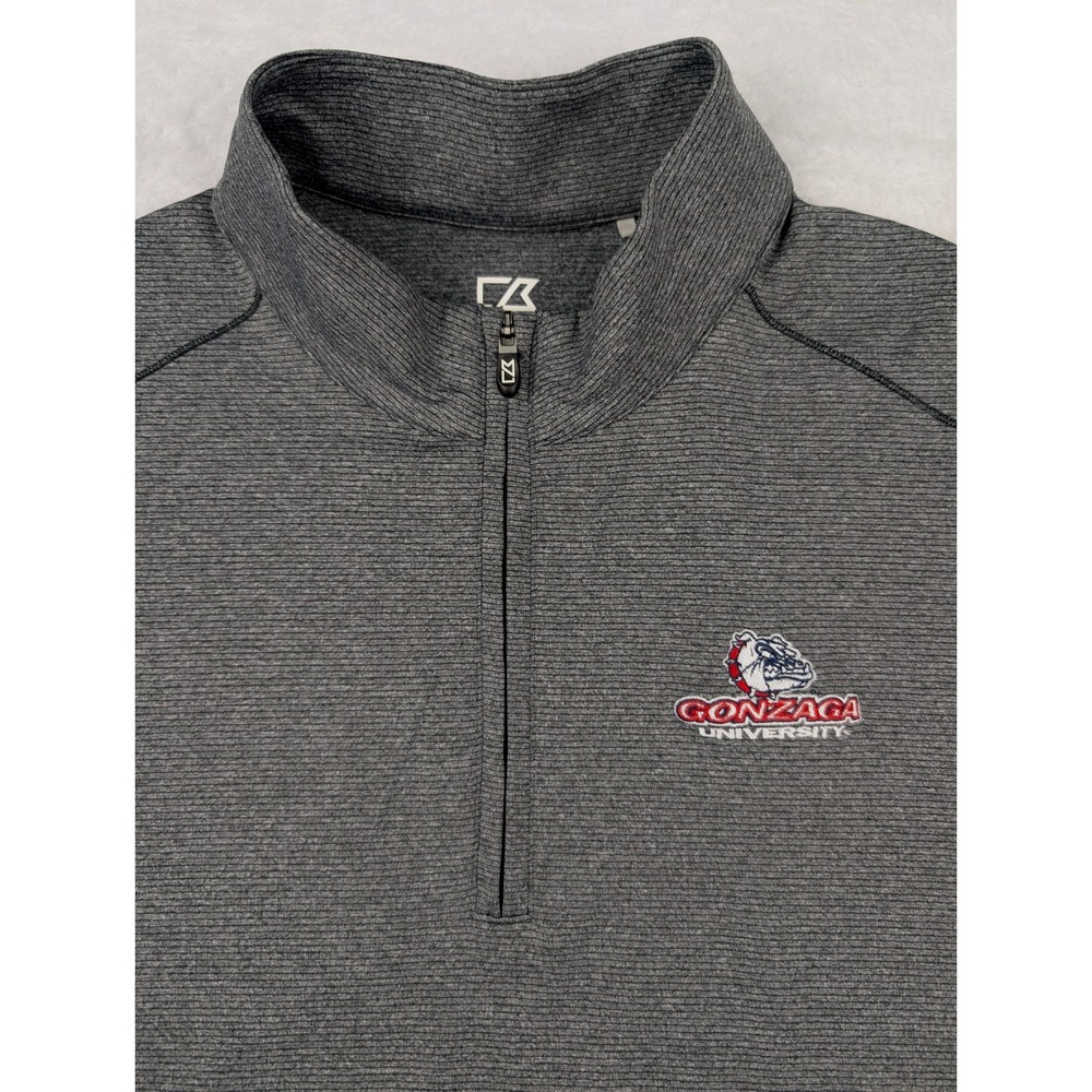 Cutter & Buck 1/4 Zip DryTec Pullover Gonzaga Men's XXXL Gray Long Sleeve NCAA